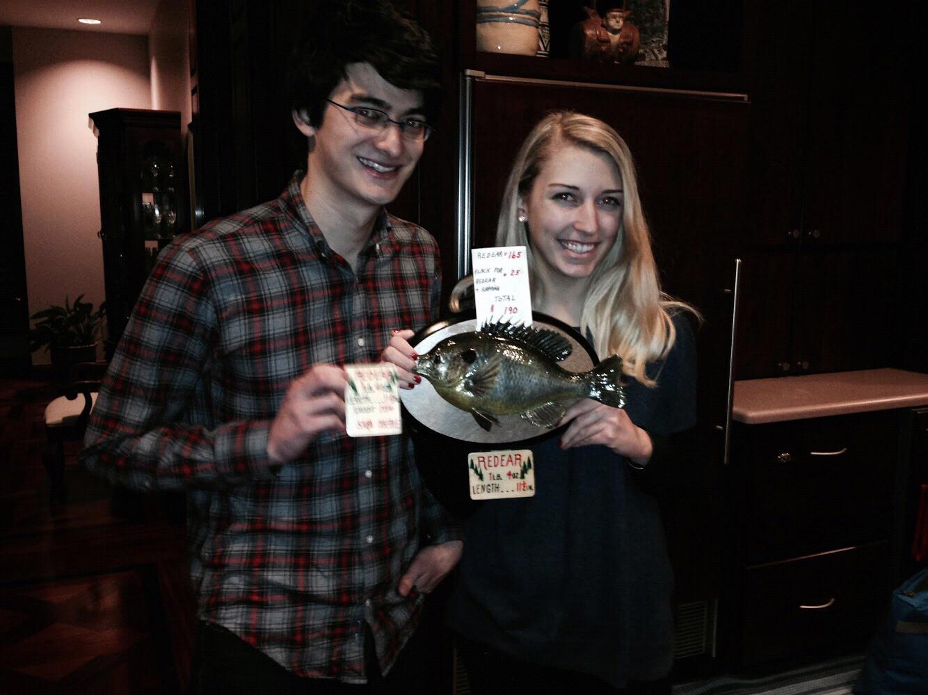 A Christmas present from Mark Lynch. Sara caught this fish! Trust me, it’s big for a bluegill.