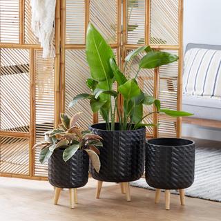 3-Piece Square Pattern Planter Set