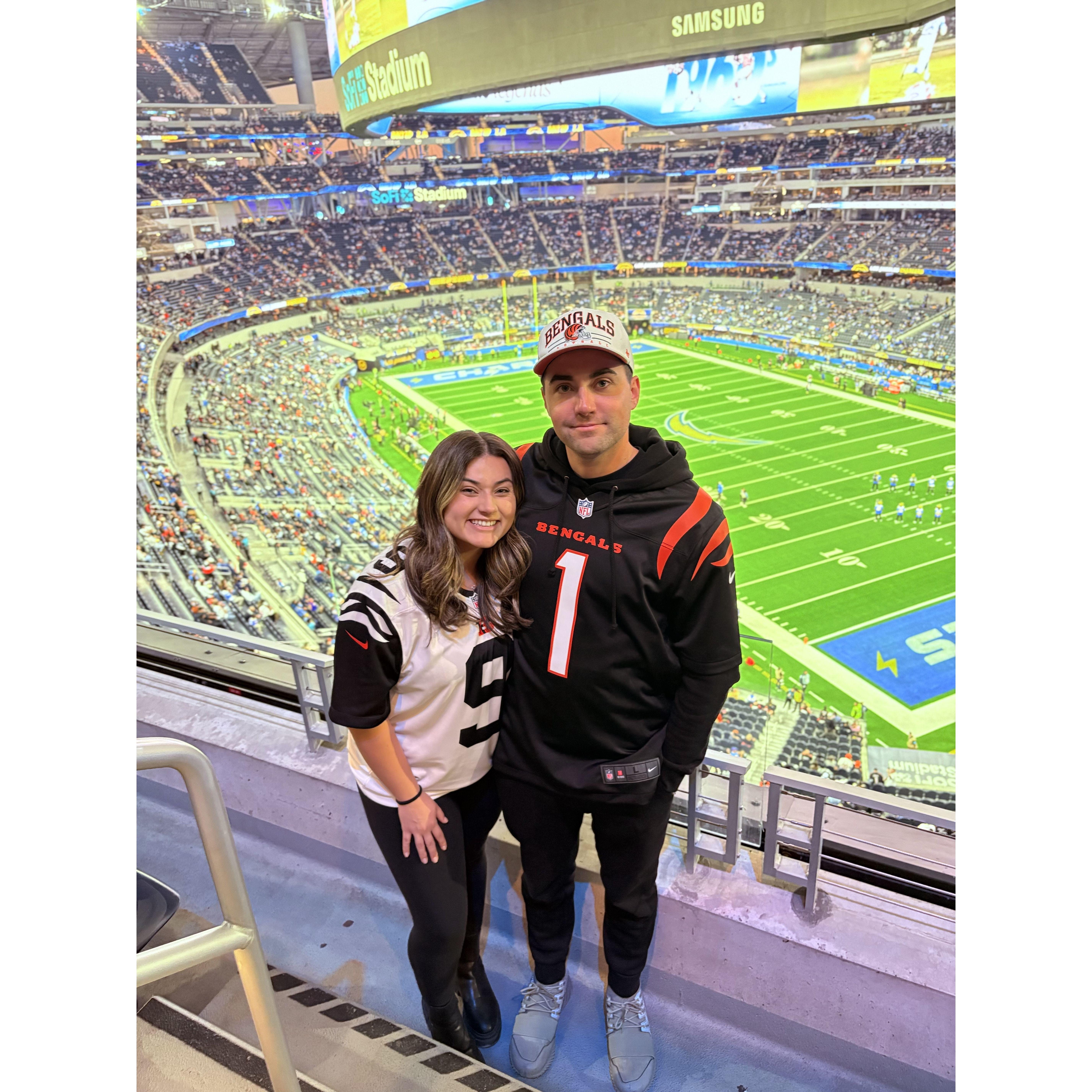 Our first Bengals game together.
