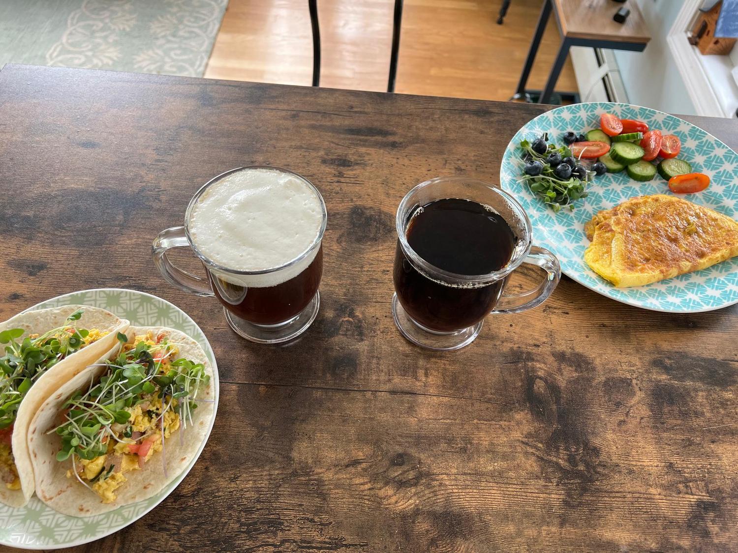 Lani loves to make breakfast at home