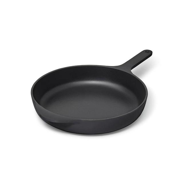Caraway Cast Iron Skillet - 10.5” Enameled Cast Iron Pan With 3 Layer Enamel Coating - No Seasoning Required - Compatible With All Stovetops - Free From Forever Chemicals - Charcoal
