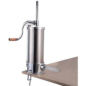 Goplus Stainless Steel Vertical Sausage Stuffer Maker Meat Filler Commercial (6L)