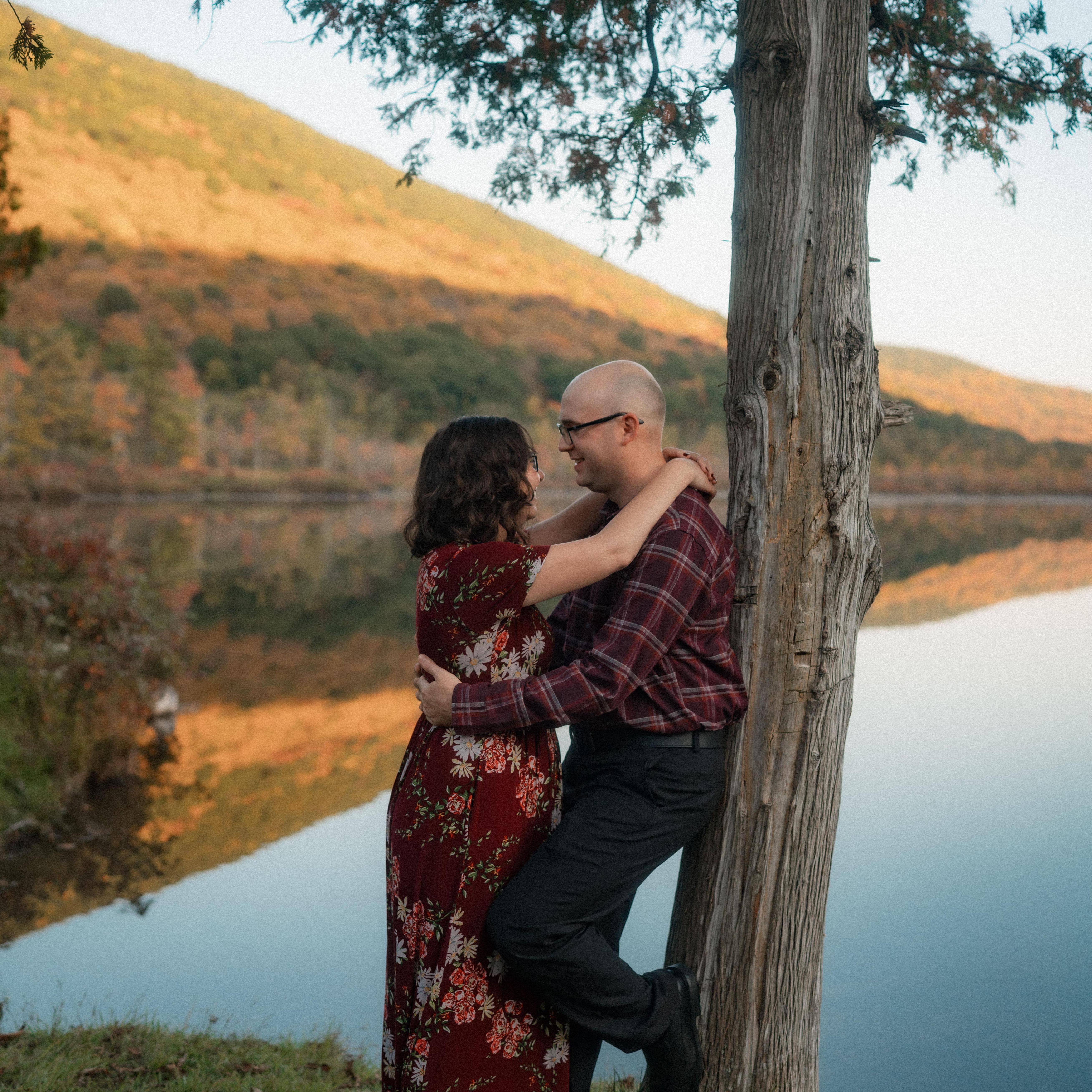 Labrador Hollow Unique Area. October 2023. Engagement photo session with Kat and Corey.