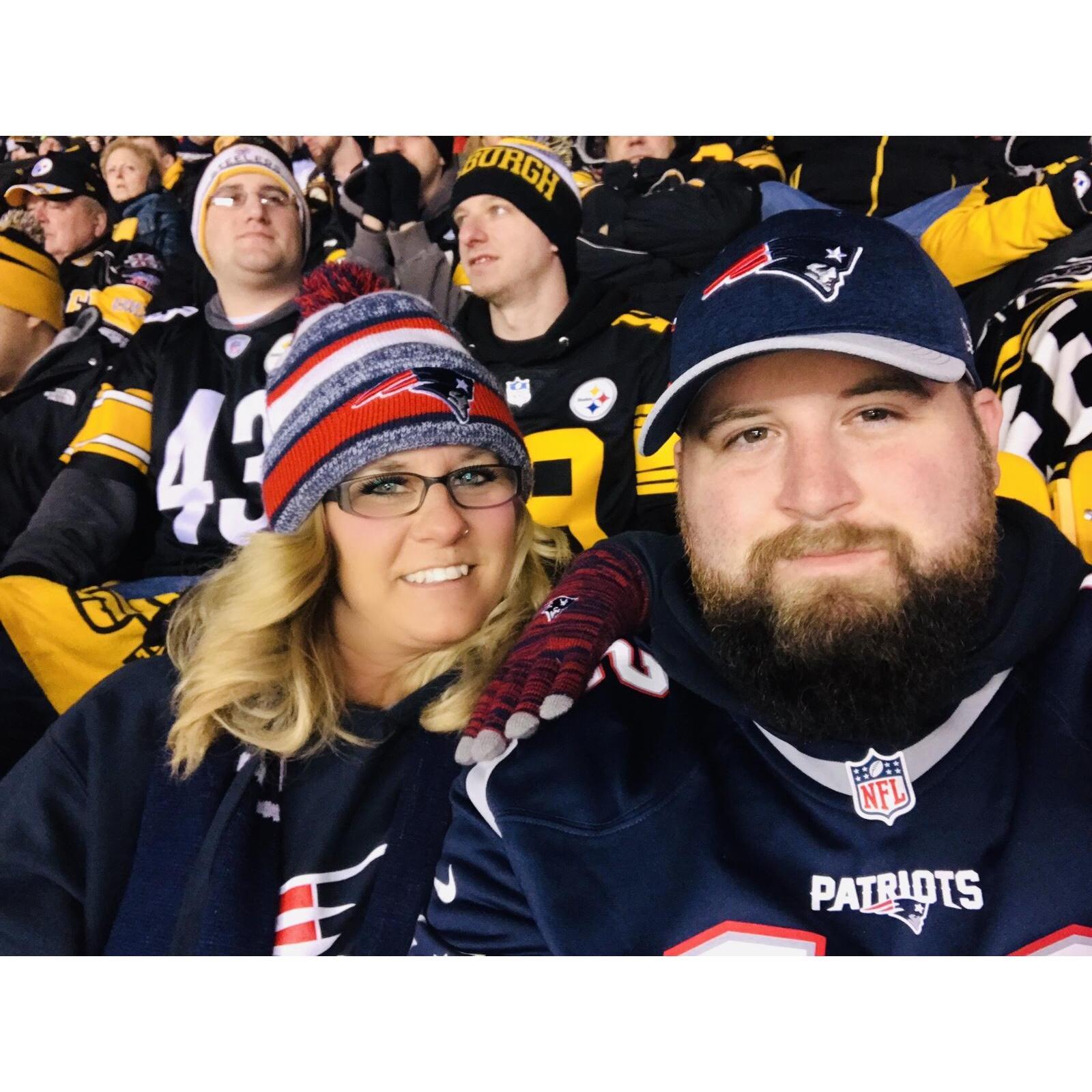 The Pittsburgh Steelers vs. New England Patriots game in December 2018