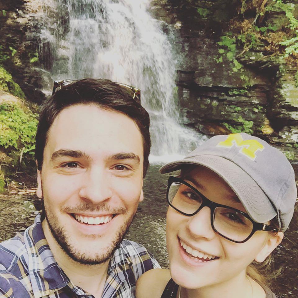 Hiking Bushkill Falls en route from Philadelphia to Boston, 2015