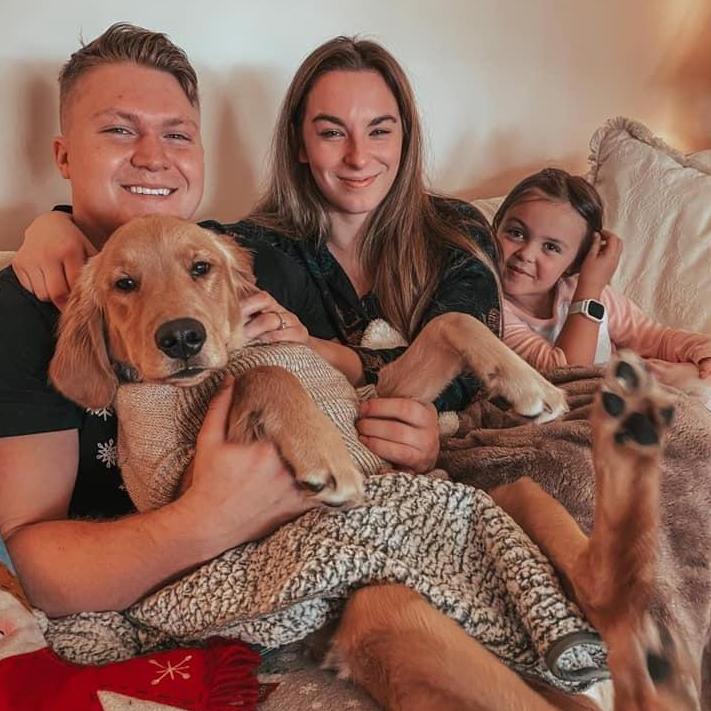 Jess and John's first Christmas as an engaged couple