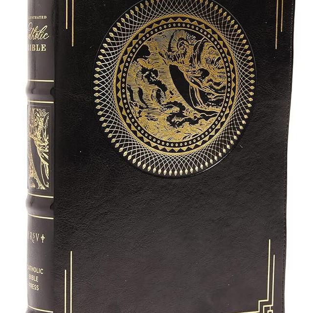 NRSVCE, Illustrated Catholic Bible, Leathersoft, Black, Comfort Print: Holy Bible