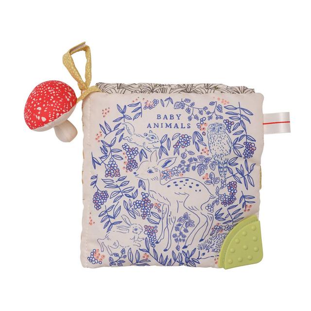 Manhattan Toy Deer One Soft Activity Crinkle Fold Out Pat Mat with Squeaker, Discovery Mirror and Teether