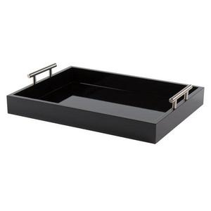 Lipton Decorative Serving Tray with Polished Metal Handles