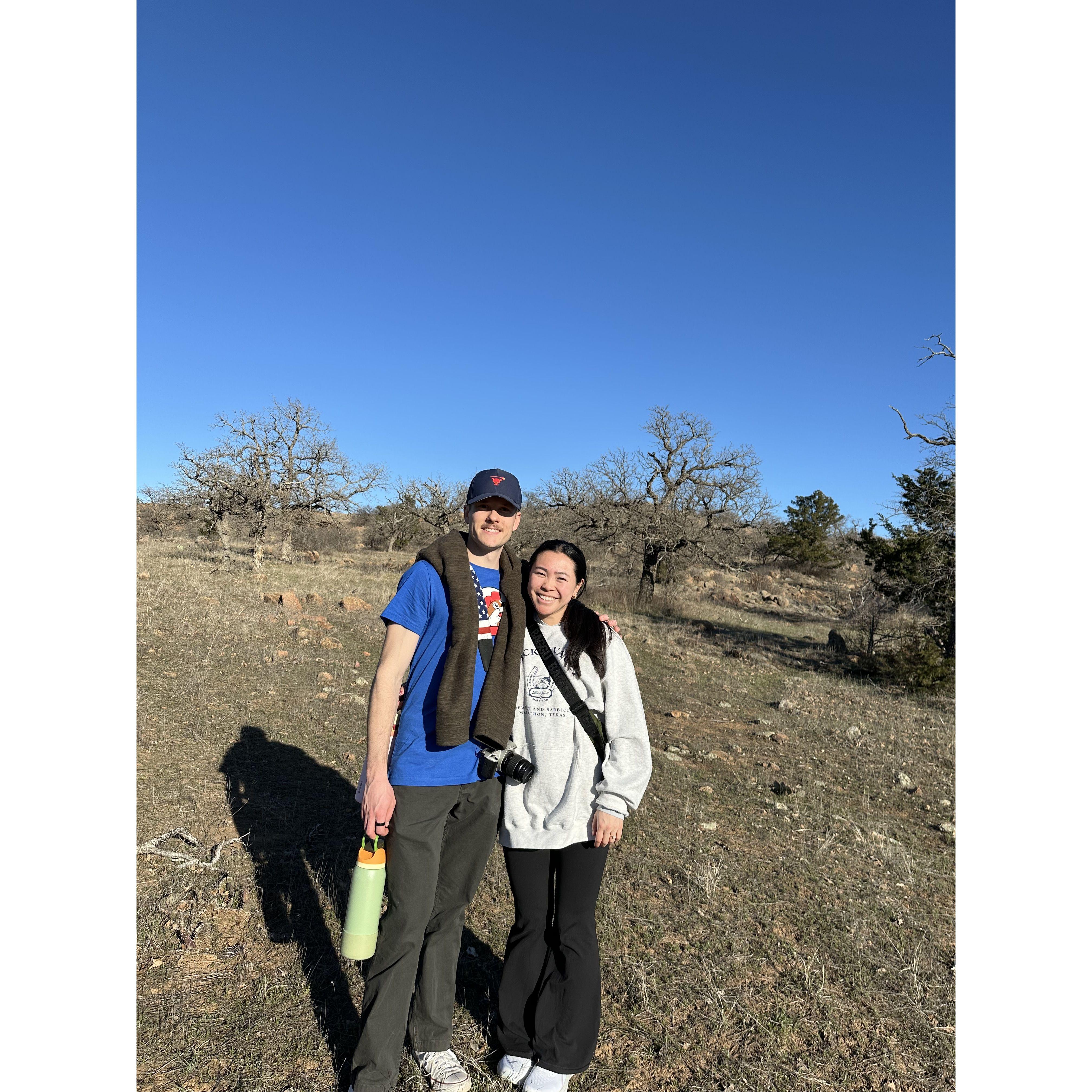 Joe and Sydney's first hike together in TX!