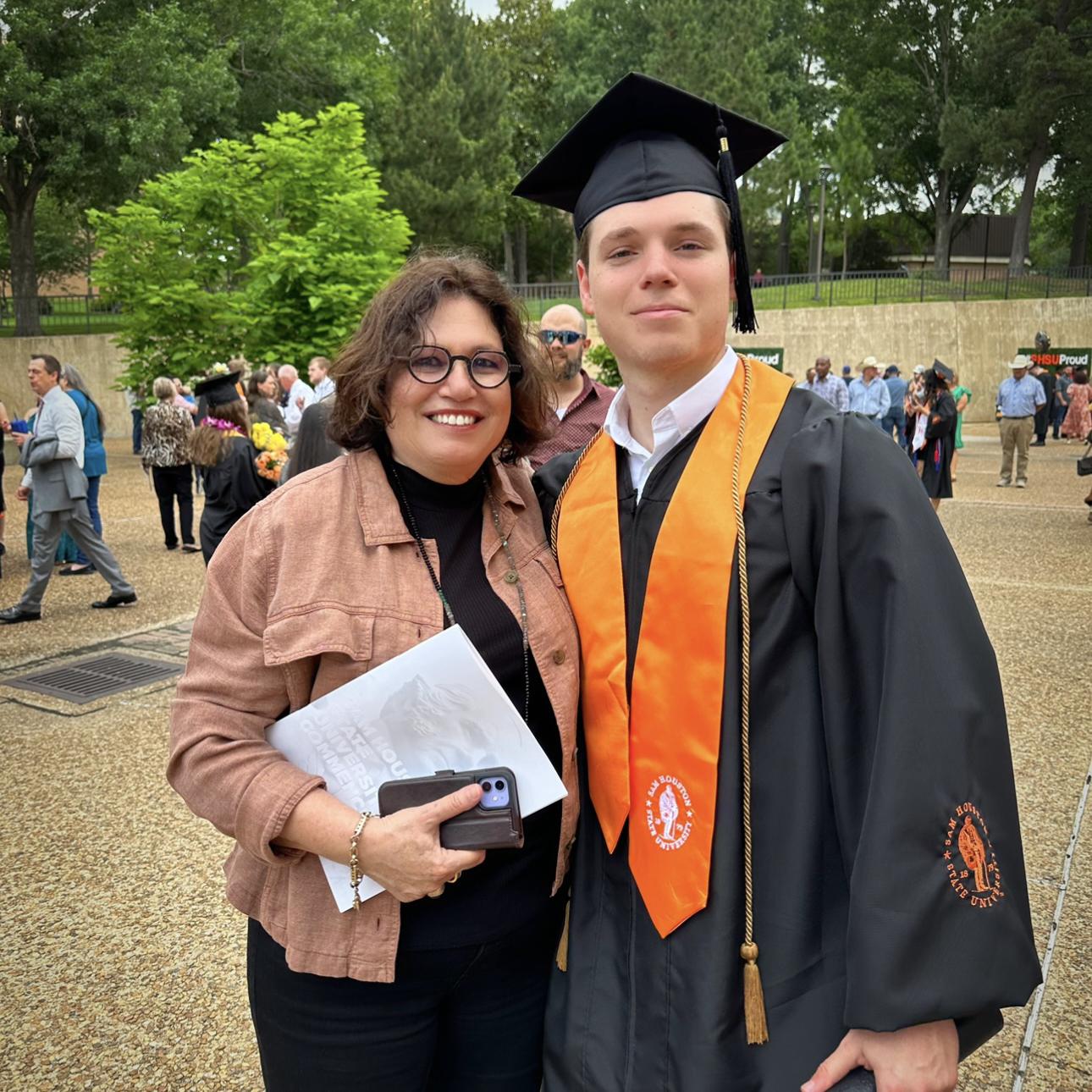 Avy and his Mother on Graduation Day!