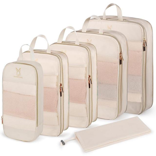 Expandable Compression Packing Cubes for Suitcases,6 Set Lightweight Compressible Travel Packing Organizer for Carry on Suitcase,Organizer Bags Set as Travel Essentials for Women