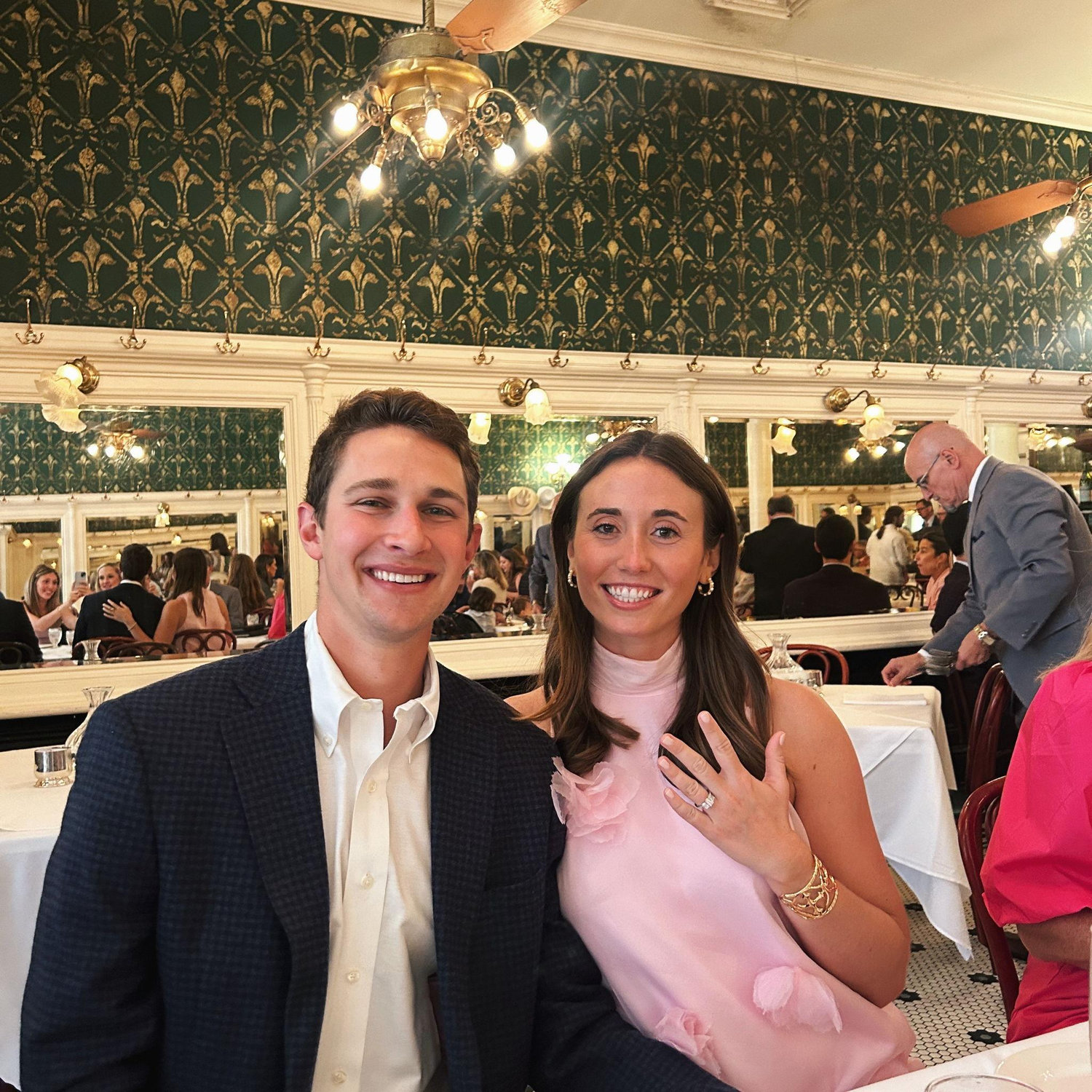 William and Katie got engaged at Galatoire's in New Orleans, a spot they went to almost every Sunday for dinner with William's grandfather, Pops!