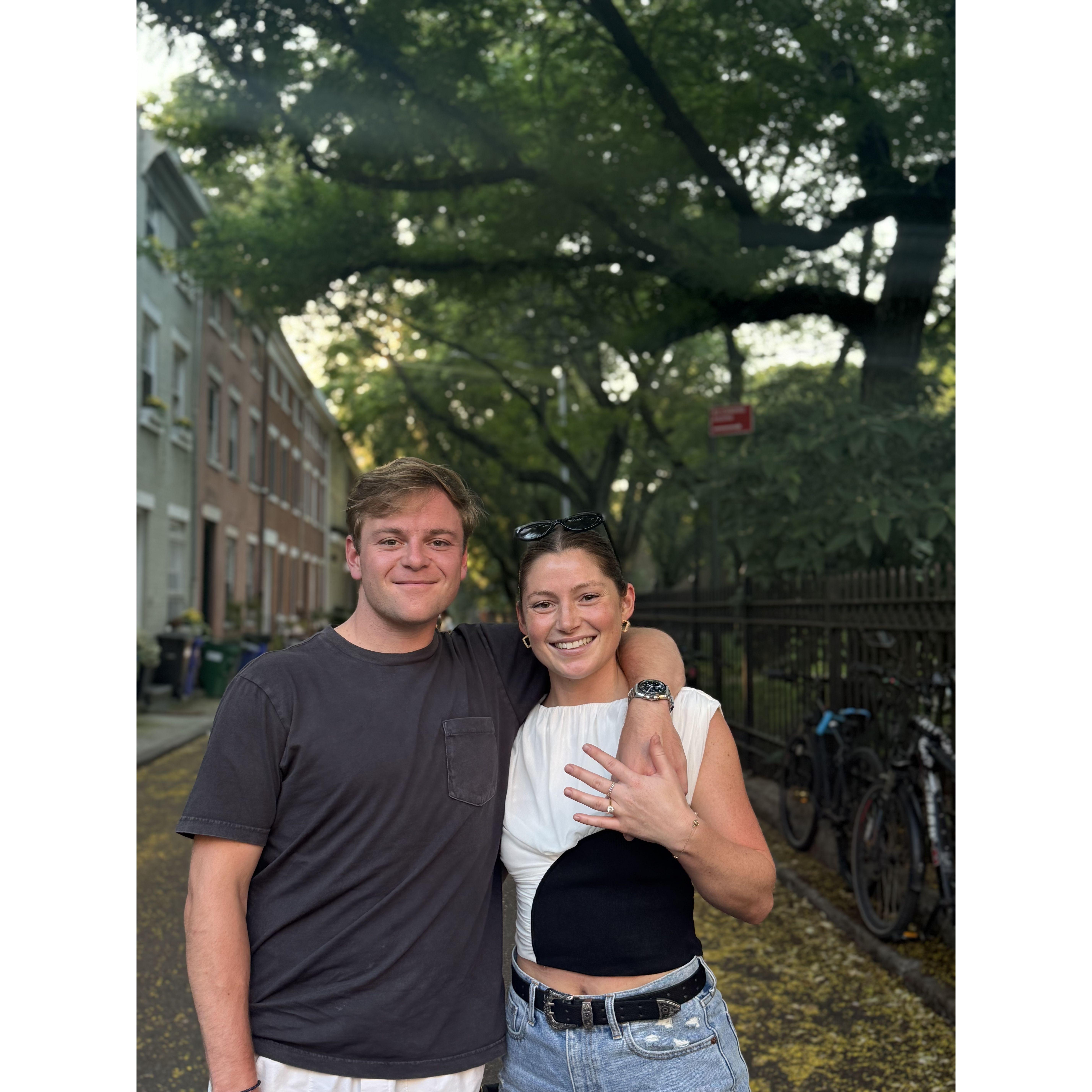 The street we got engaged on in Cobble Hill, BK - 2025