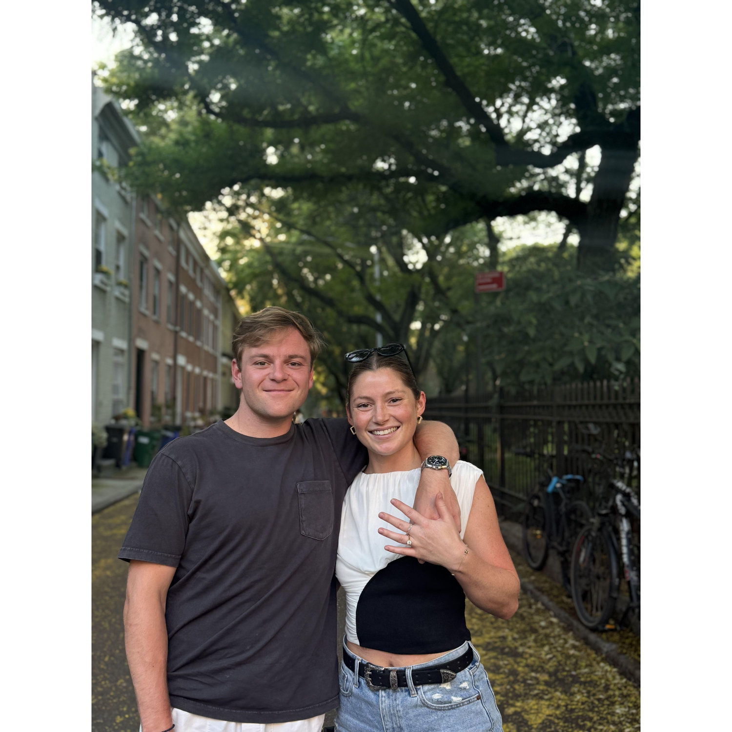 The street we got engaged on in Cobble Hill, BK - 2025