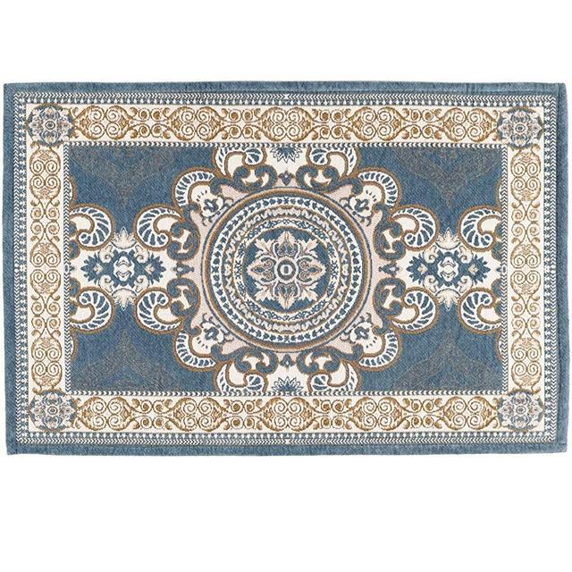 CHICHIC 36 x 24 Inch Indoor Door Mat for Home Entrance, Floor Mats for House Front Door Mat Indoor Inside Outdoor Outside Entryway Rugs Indoor Welcome Mat Anti-Slip Rubber Back Low Profile, GrayBlue