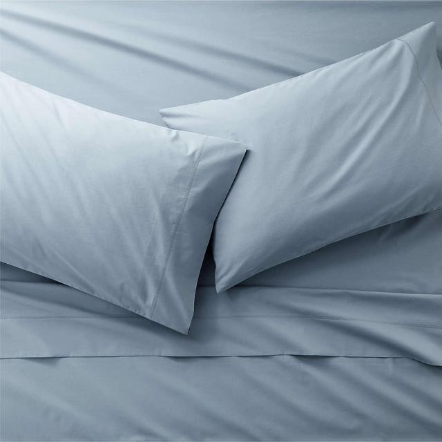Organic 400 Thread Count Percale Blue Full Sheet Set