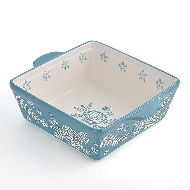 Wisenvoy 9 Ceramic Baking Dish Square Baking Pan Easy-Clean Wisenvoy Color: Turquoise