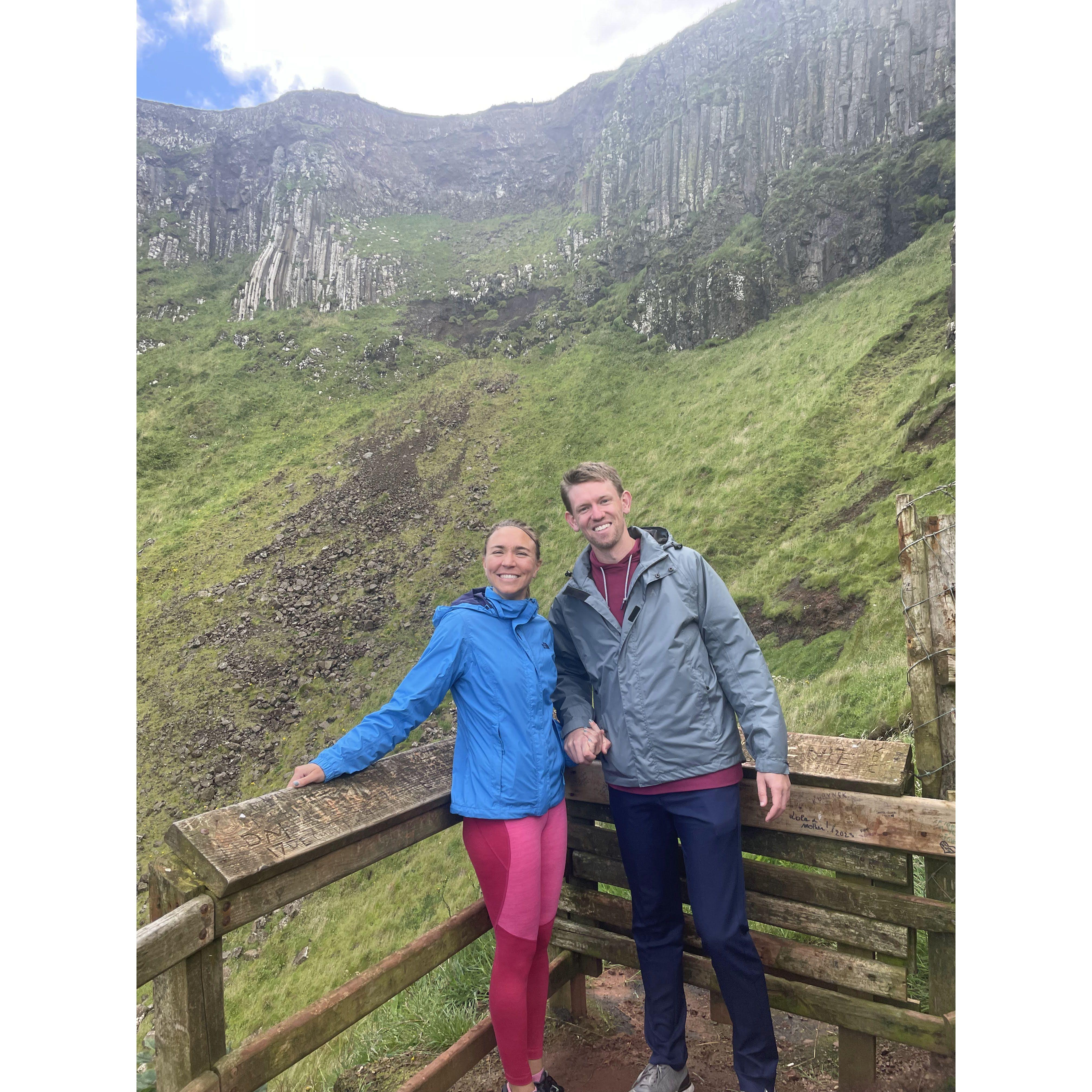 Hiking near Giants Causeway