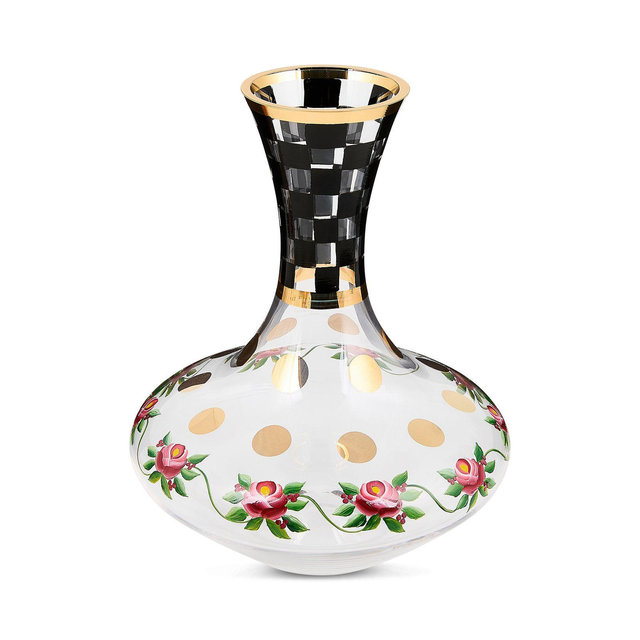 MacKenzie-Childs Carnival Black Wine Decanter