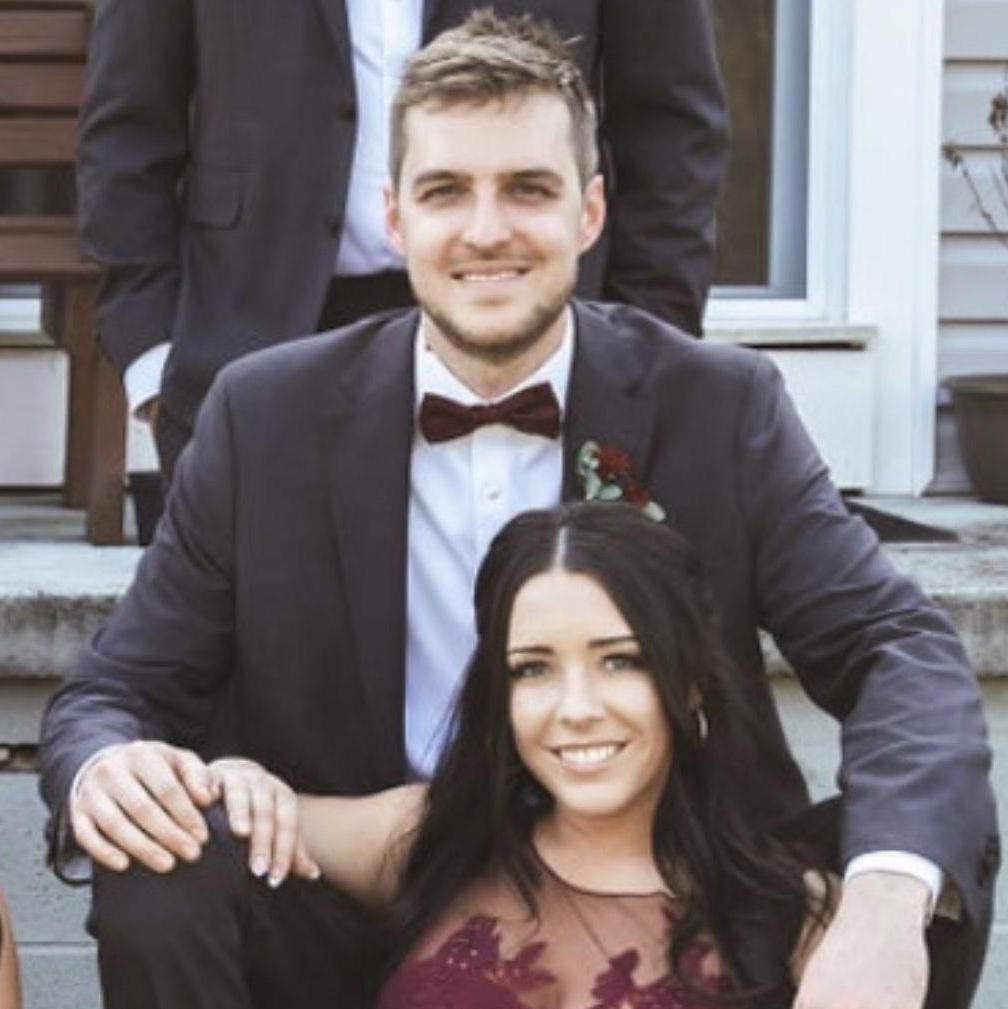 Celebrating Mike's brother's wedding day: Kyle and Natalie Taylor.
