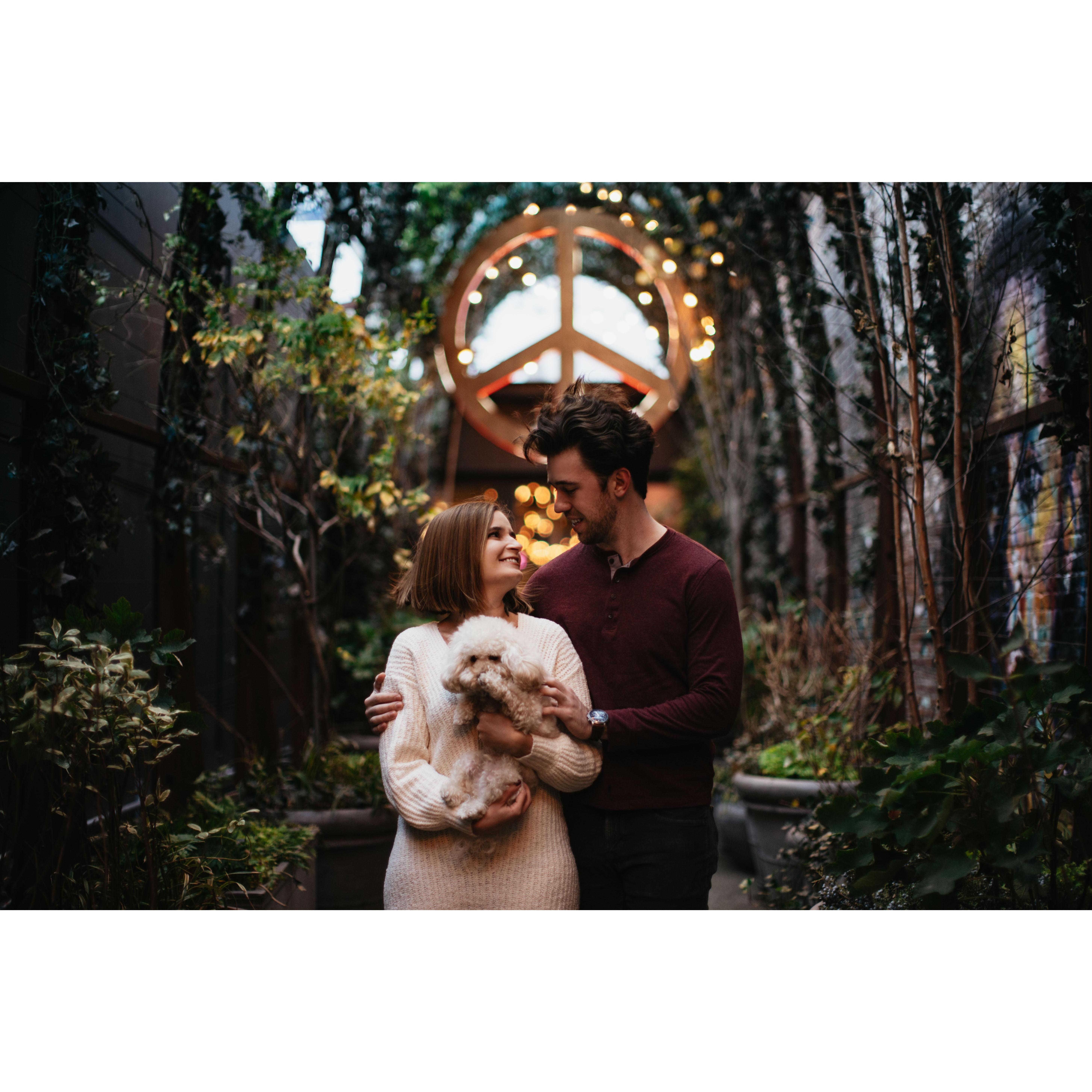 One of our engagement photos from our wonderful wedding photographer, Liz Gibbs