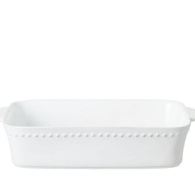 Costa Nova Pearl Stoneware Rectangular Baker, 15" - White