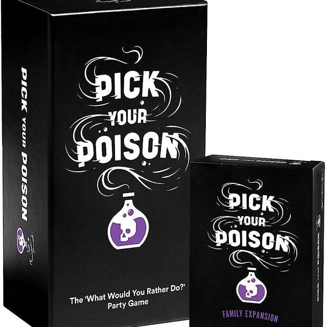 Pick Your Poison Card Game: The What Would You Rather Do? Party Game for All Ages - Family Edition + Expansion Pack Set