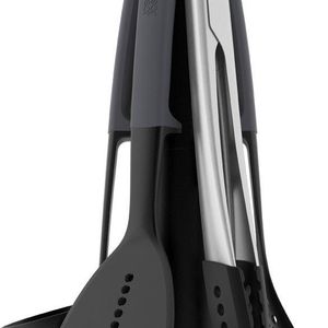 Joseph Joseph 10151 Elevate Carousel Nylon Kitchen Utensil Set with Rotating Storage Stand, 6-piece, Gray