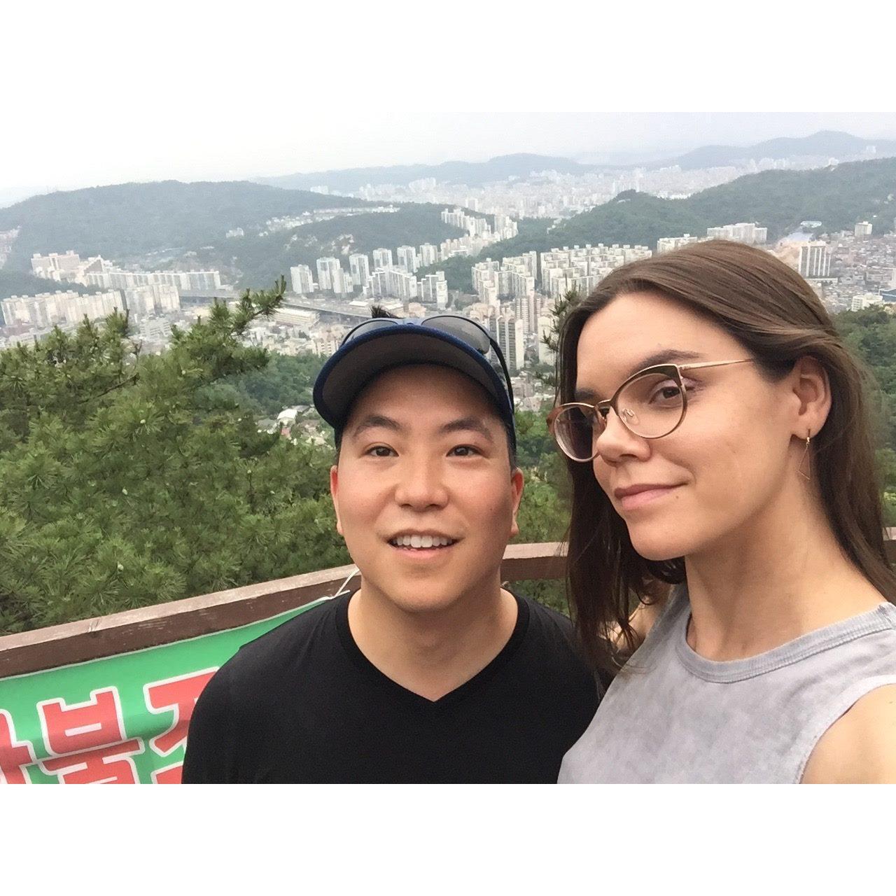 Hiking up a mountain in Seoul (Summer 2018)