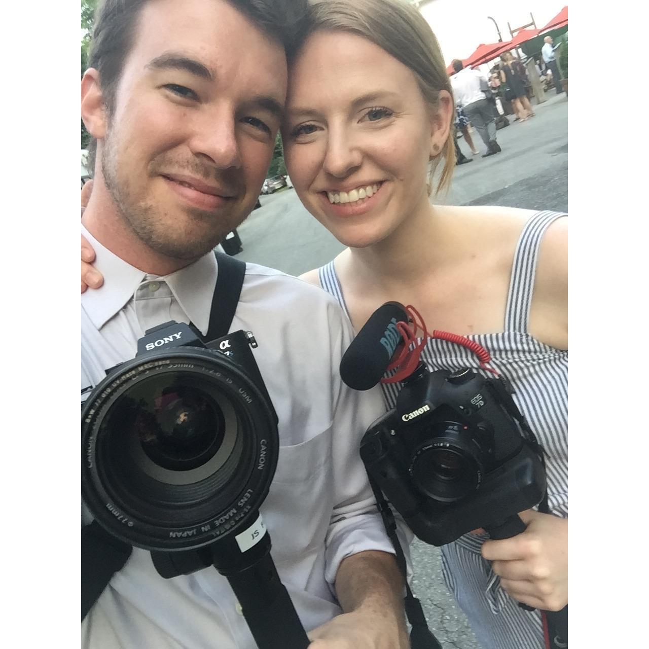 We started our wedding videography business, Borrowed & Blue Films, about 6 months into dating!