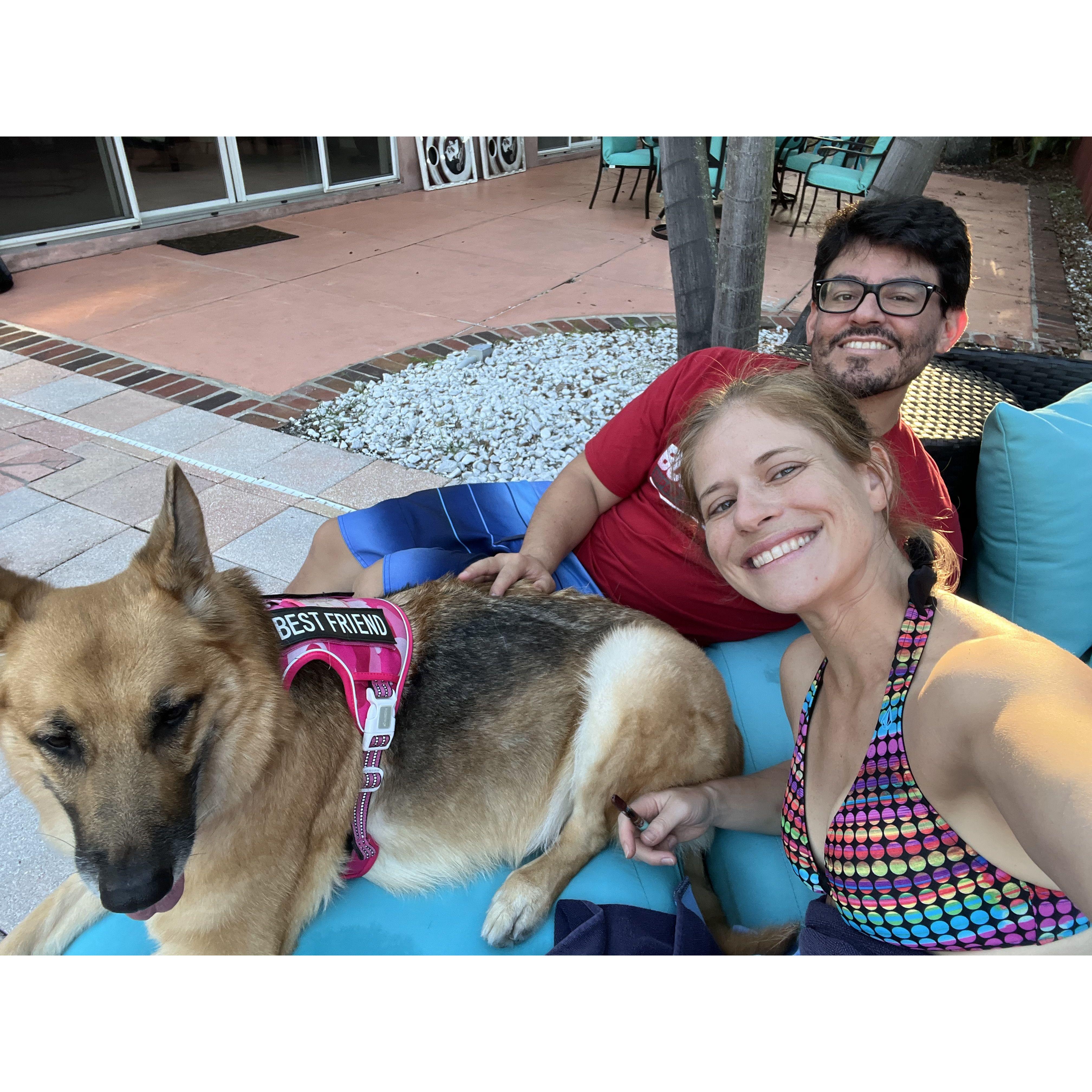 First pool day at our new house