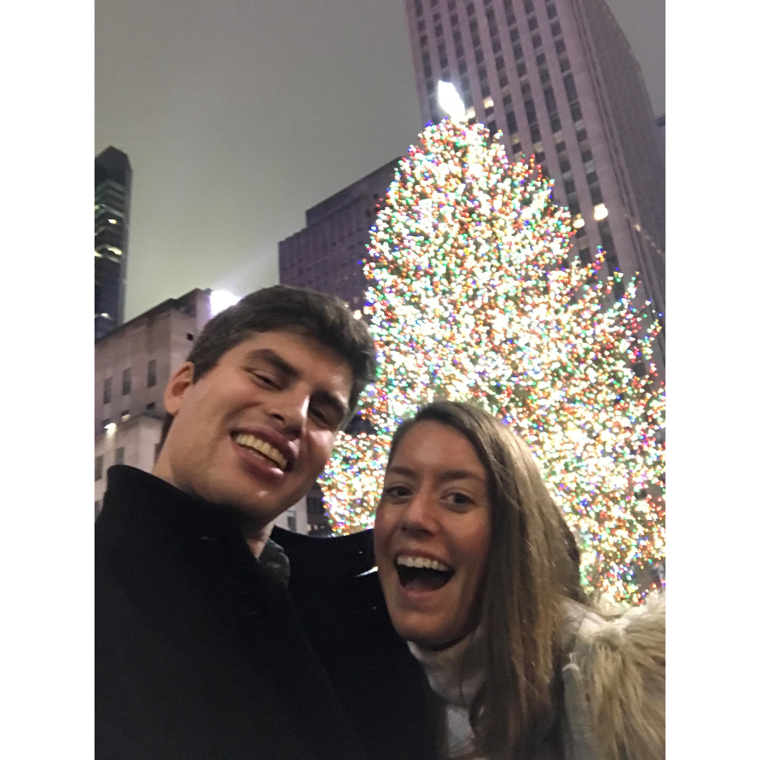 Stopping by the Rockefeller tree!