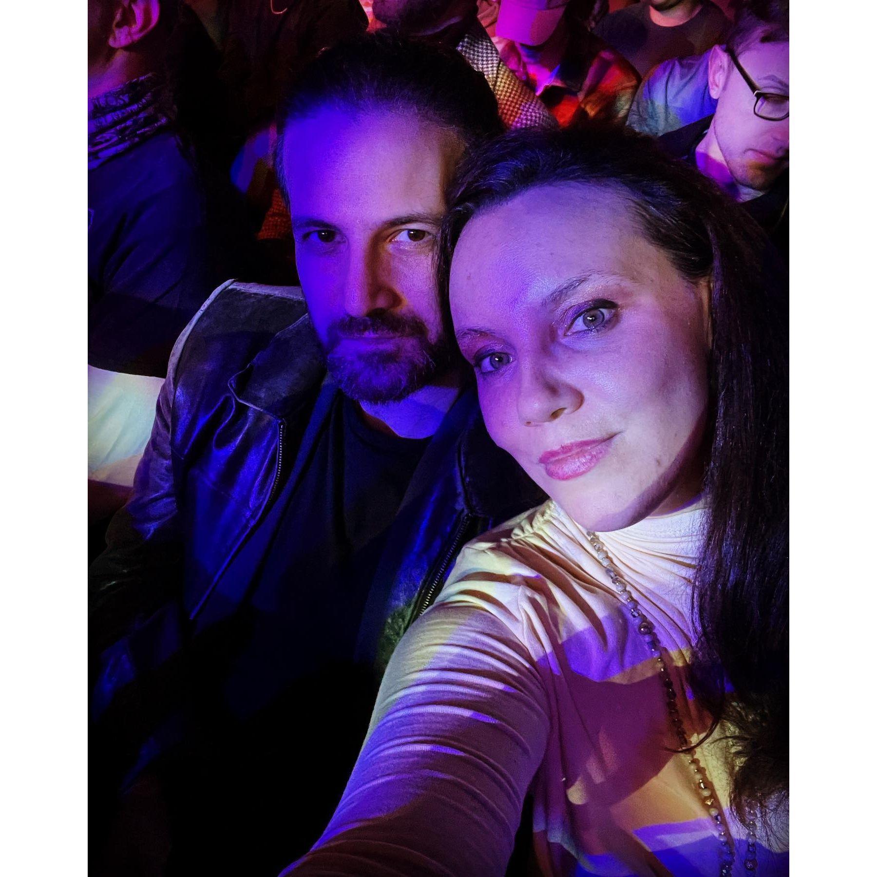 At a concert in Huntington!