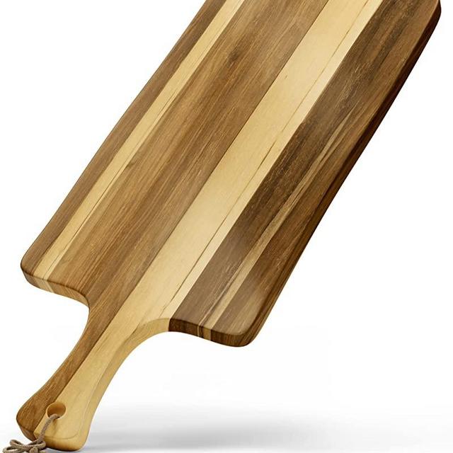 Wooden Cutting Board with Handle - 24x10 in, Extra Large Charcuterie Boards - Acacia Cutting Board, Wooden Chopping Boards - Cutting Boards Large, Wood Boards for Food, - Large Wooden Cutting Board