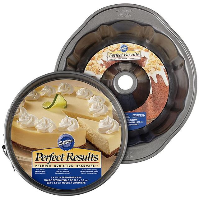 Wilton Perfect Results Non-Stick Fluted Tube and Springform Pan Brunch Set, 2-Piece