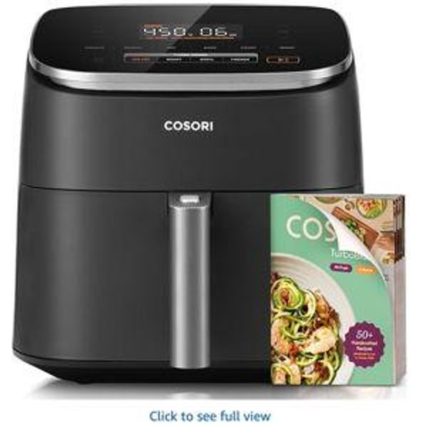 Cosori 9-in-1 TurboBlaze Air Fryer 6 Qt, Premium Ceramic Coating, 90°–450°F, Precise Heating for Even Results, Air Fry, Roast, Bake, Broil, Dry, Frozen, Proof, Reheat, Keep Warm, 120V
