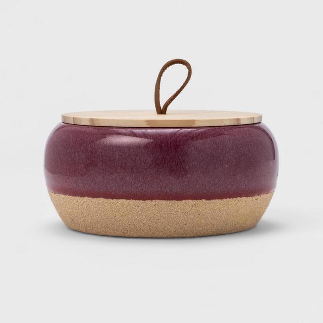 15oz Large Round Ceramic Citronella Candle Red - Threshold™