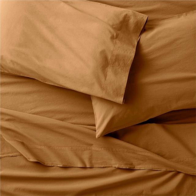 Organic Cotton Brulee Brown Queen Sheet Set