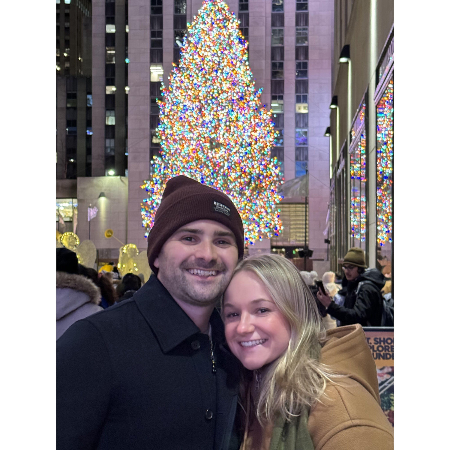 Rockefeller Center for our first Christmas together in 2023.