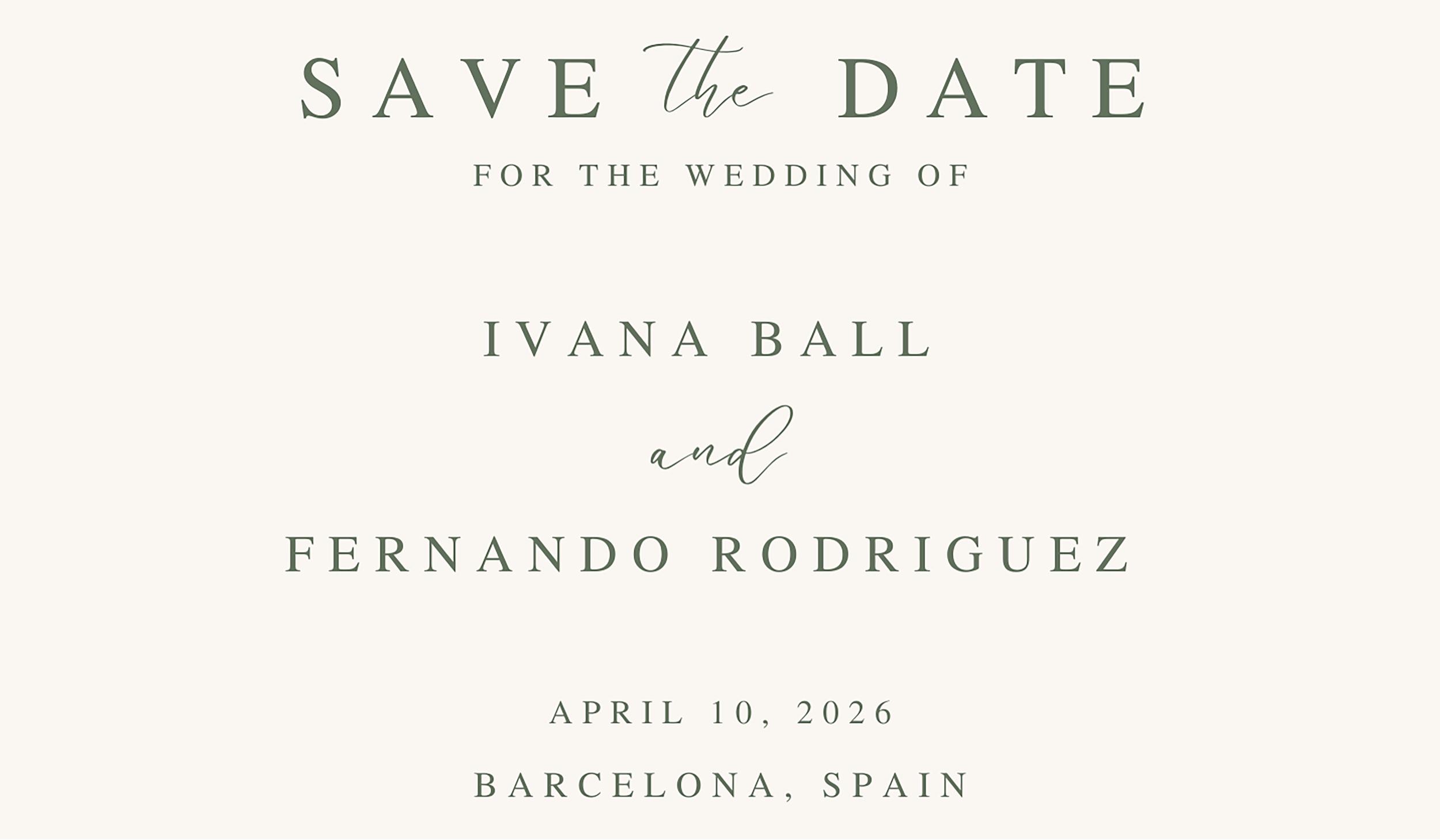 The Wedding Website of Fernando Rodriguez and Ivana Ball