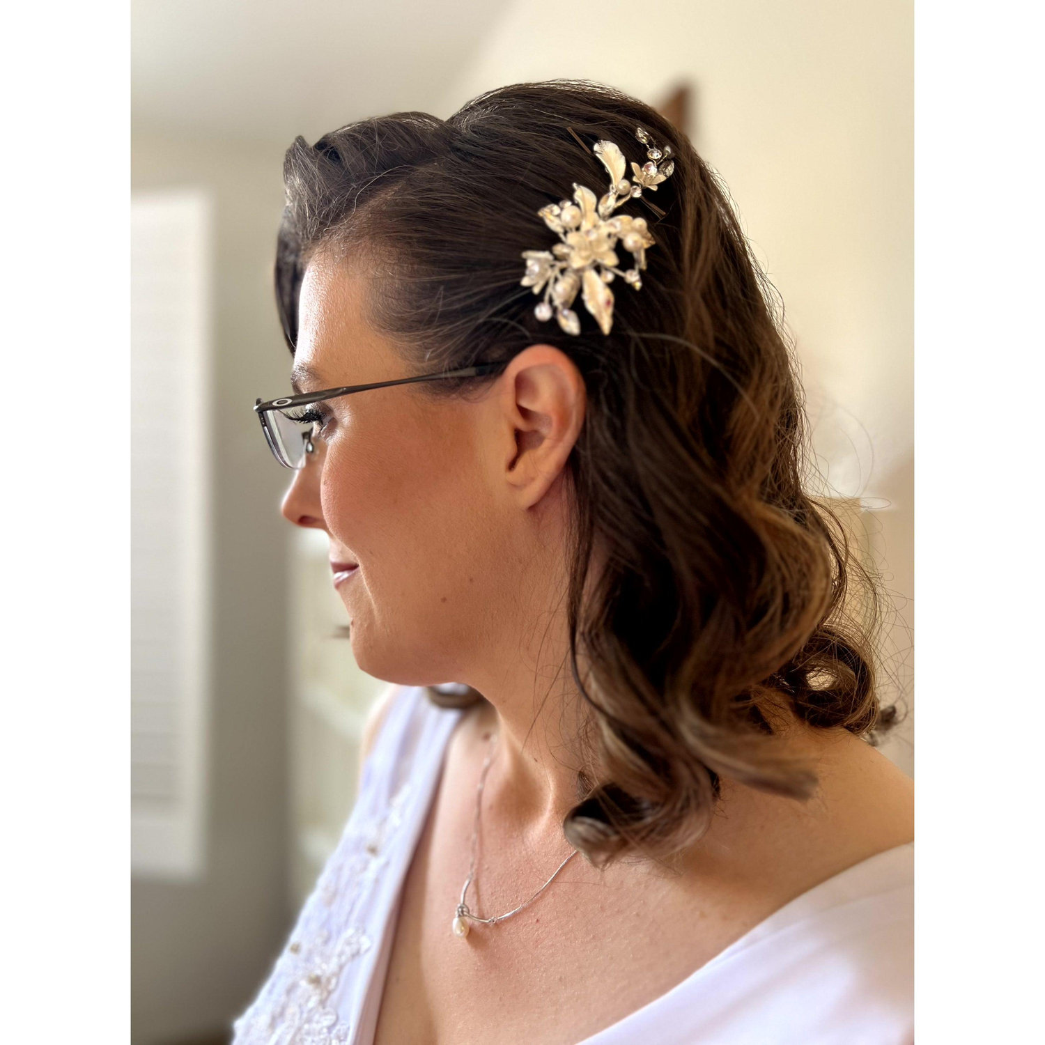 Beautiful Bride and Hairpiece