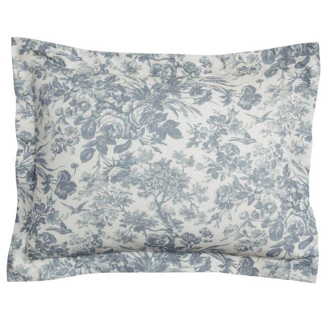Sorrel Toile Shams, Standard, Steel Blue, Set of 2