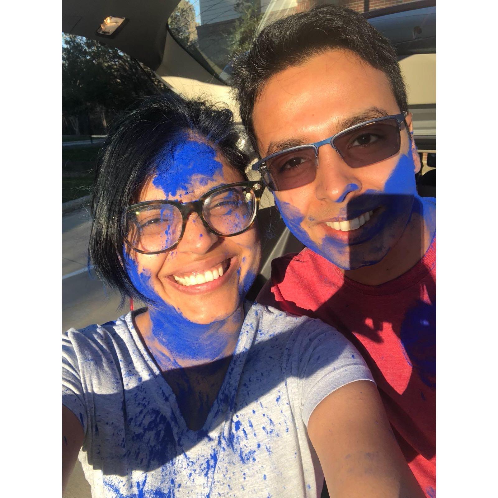 Our first Holi together..