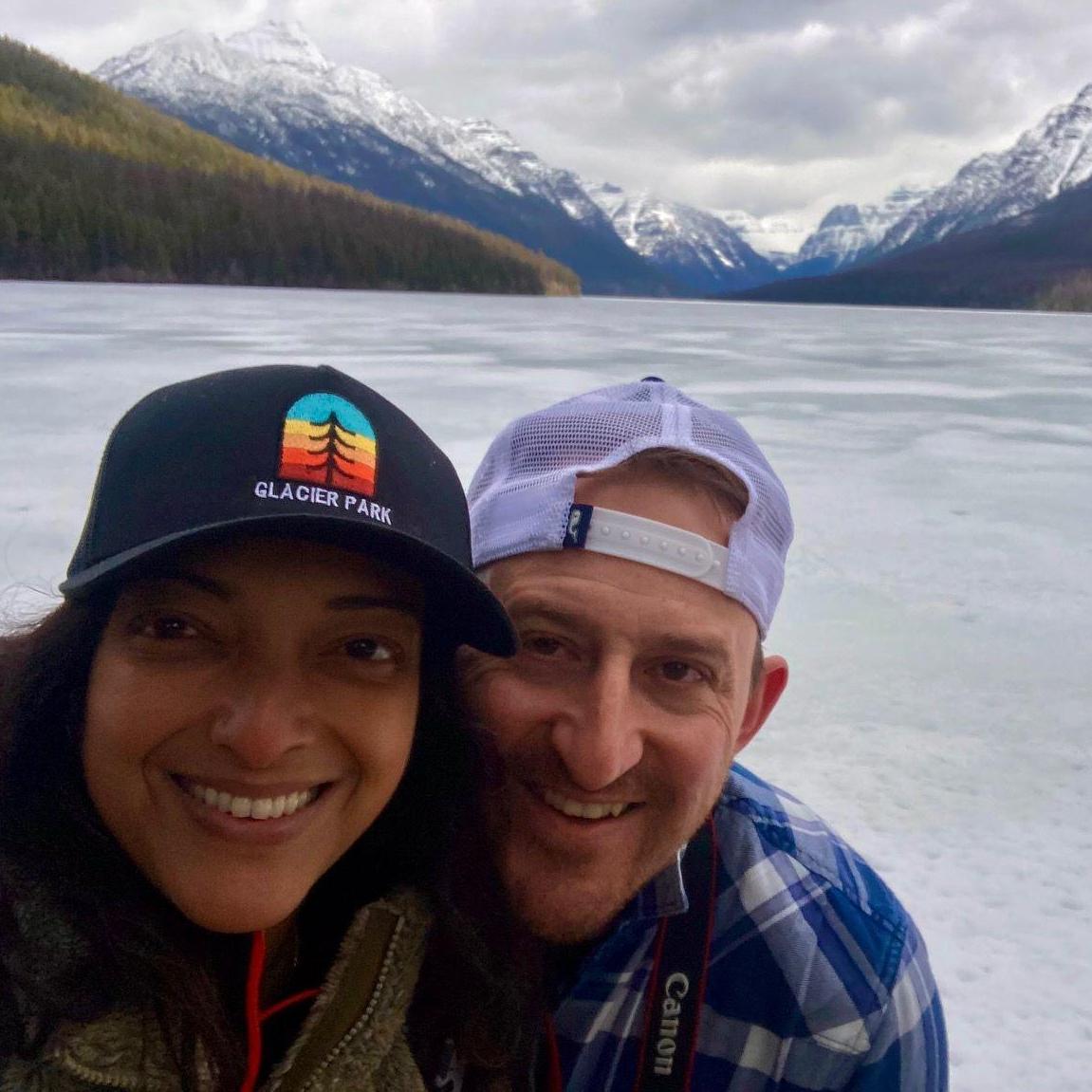 Our first trip together to Montana. We hiked 6 miles in the snow with not a single person in site, and ended up at beautiful Boman Lake