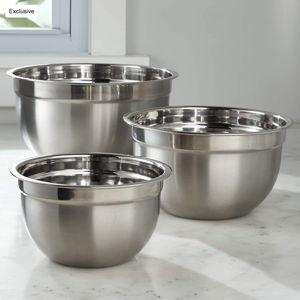 3-Piece Stainless Steel Bowls (Mixed sizes, set of 3)