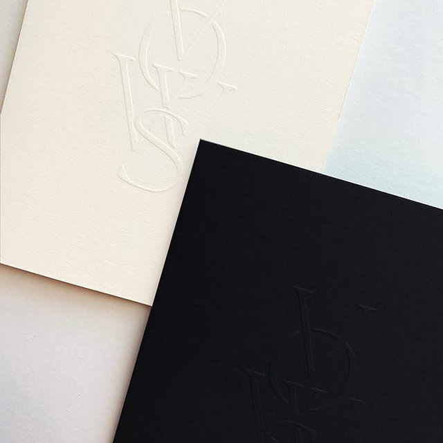 Vow Books 4.25 x 5. inch - Deluxe Vow Books for Wedding - 1 Charcoal, 1 Vellum Vow Books His and Hers - Embossed Sole Paper Co Vow Books - Keepsake Vow Book Set - Black/ Light Cream