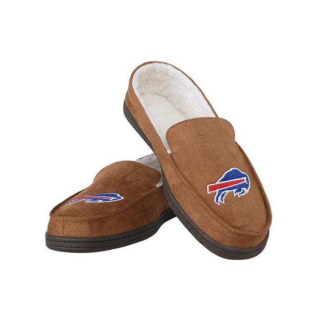 FOCO Mens NFL Team Logo Moccasin Slippers