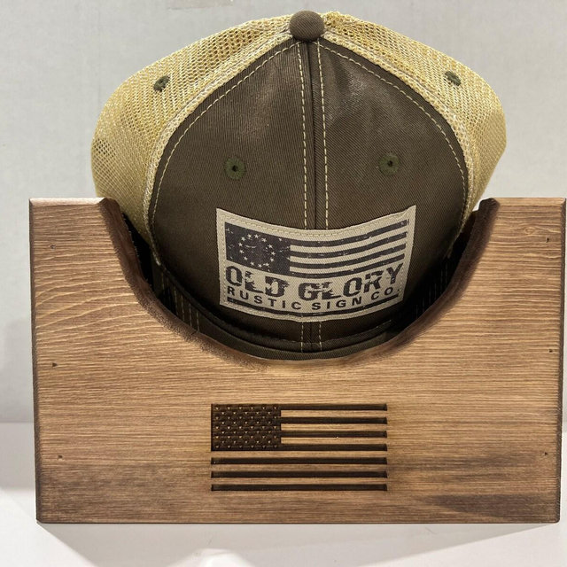 American Flag Wooden Hat holder Personalized Handcrafted Wooden Hat Storage Gift for dad gift for him fathers dad hat holder gift birthday g