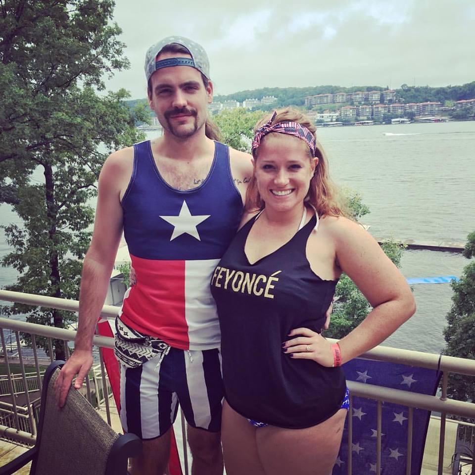 2016- 4th of July in Lake of the Ozarks, MO. Allison rocking her new "Feyonce" tank.